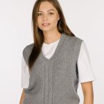 Cashmere merino sweater vest, Hand knitted cashmere wool vest - Image 3