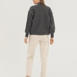 Pink Vintage Merino and Cashmere Wool Sweater, Women's Knitted Jumper with Buttons ROSSO / peony - Image 8