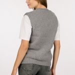 Minimalistic Cashmere Sweater Vest Top, Vintage Style Vest Top, Womens Knitted Vest - Image 9