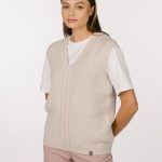 Minimalistic Cashmere Sweater Vest Top, Vintage Style Vest Top, Womens Knitted Vest - Image 4