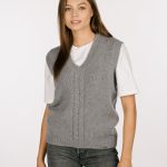 Black cashmere merino sweater vest, Knitted cashmere wool vest - Image 6