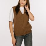 Black cashmere merino sweater vest, Knitted cashmere wool vest - Image 8
