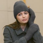 Honeycomb Knitted Mittens, Classy Wool Mittens for Women, Warm Wrist warmers