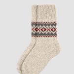 Warm Natural Wool Socks, Unisex Woolen Black Winter Socks, Hand Knitted Organic Wool Boots Socks - Image 3