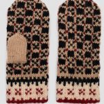 Vintage Natural Wool Fingerless Mittens, Hand Knitted Woolen Mittens, Unisex Warm Gloves - Image 2