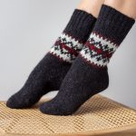 Ready to Ship Knitted Warm Winter Socks, Hand Knitted Scandinavian Style Boots Socks - Image 5