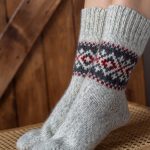 Ready to Ship Knitted Warm Winter Socks, Hand Knitted Scandinavian Style Boots Socks - Image 3