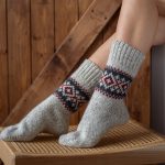 Warm Natural Wool Socks, Unisex Woolen Black Winter Socks, Hand Knitted Organic Wool Boots Socks - Image 9