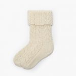 Hand Knitted Wool Women's Socks, Cosy Vintage Woolen Socks, Gift for Mother, Knit Wool White Socks - Image 8