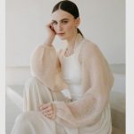 Cozy Mohair Bridal Bolero Shawl, Wedding Mohair Shrug, Lightweight Open Front Bridal Sweater