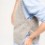 Handcrafted Womens Sweater Top in Merino Wool and Mohair - Merino wool Gilet For Women - Image 4