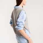 Handcrafted Womens Sweater Top in Merino Wool and Mohair - Merino wool Gilet For Women - Image 7