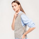 Handcrafted Womens Sweater Top in Merino Wool and Mohair - Merino wool Gilet For Women