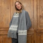 Warm Winter Woolen Scarf for Christmas, Hand Knitted Natural Wool Soft Warm Scarf with Tassels