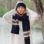 Long Nordic Wool Scarf, Wide hand knit soft warm scarf, Scandinavian style scarf, Unisex wool scarf