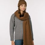 Long Supreme Cashmere Wool Scarf, Wide hand knit warm scarf, Oversized Merino wool scarf