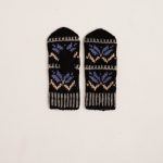 Vintage Natural Wool Fingerless Mittens, Hand Knitted Woolen Mittens, Unisex Warm Gloves