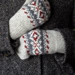 Natural Wool Mittens, Hand Knitted Woolen Mittens, Unisex Warm Gloves - Image 3
