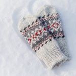 Natural Wool Mittens, Hand Knitted Woolen Mittens, Unisex Warm Gloves