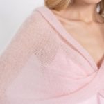Bridal Mohair Wrap Shawl – Soft Ivory Knit Wedding Cover Up – Lightweight Sheer Evening Shrug for Bride or Bridesmaids - Image 3