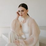 Mohair Wrap Modern Wedding Shrug, Wedding Sweater Cover Up, Wedding Mohair Cape Shawl - Image 4