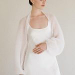 Mohair Wrap Modern Wedding Shrug, Wedding Sweater Cover Up, Wedding Mohair Cape Shawl - Image 5