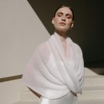 Luxurious Wedding Cape Shawl, Light Bridal Wrap Shawl, White Mohair Cape, Bridal Mohair Cover up - Image 6