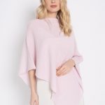Wool Poncho Cape for Women – Minimalist Oversized Wool Wrap – Handmade Cream Cloak - Image 4
