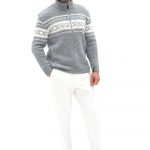 Handknitted Black Wool Sweater: Men's Scandinavian Zip-Up Top / HANS - Image 5