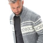 Hand Knitted Wool Men's Sweater: Scandinavian Style Jumper - Image 2