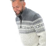 New Wool Sweater for Men with Ornaments, Scandinavian Style 100% Woolen Top for Men OLLE