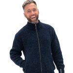 Scandinavian Wool Zip Sweater: Men's Winter Knit Top / NOLAN