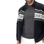 Handknitted Black Wool Sweater: Men's Scandinavian Zip-Up Top / HANS - Image 3