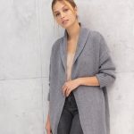 Oversized Gray Knit Coat Minimalist Merino Cardigan, Knitted Oversized Sweater, Cashmere Wool Coat, Woolen Classic Cardigan RICO - Image 5