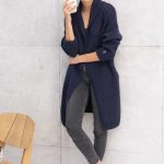 Long Organic Wool Coat, Cashmere Women Cardigan, Soft Merino Wool Cardigan, Womens Oversized Sweater, Natural Gray Merino Coat RICO - Image 7
