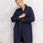 Oversized Gray Knit Coat Minimalist Merino Cardigan, Knitted Oversized Sweater, Cashmere Wool Coat, Woolen Classic Cardigan RICO - Image 2