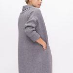 Oversized Gray Knit Coat Minimalist Merino Cardigan, Knitted Oversized Sweater, Cashmere Wool Coat, Woolen Classic Cardigan RICO - Image 3
