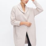 Oversized Gray Knit Coat Minimalist Merino Cardigan, Knitted Oversized Sweater, Cashmere Wool Coat, Woolen Classic Cardigan RICO - Image 7