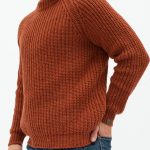 Merino Wool Mens Wool Sweater Crew Neck, Natural Merino Warm Pullover for Man, Warm Gift for Him TORO / khaki - Image 6
