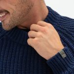 Mens Merino Wool Crew Neck Sweater, Knitted Woolen Pullover Top for Him, Hand Knit Soft Merino Sweater TORO / dark blue - Image 2