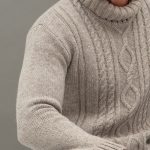 Merino Wool Turtleneck Sweater, Men's Turtleneck, Natural Wool Turtleneck Top, Hand Knitted Pullover / HUGO - Image 4
