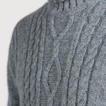 Merino Wool Turtleneck Sweater, Men's Turtleneck, Natural Wool Turtleneck Top, Hand Knitted Pullover / HUGO - Image 5