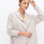 Long Organic Wool Coat, Cashmere Women Cardigan, Soft Merino Wool Cardigan, Womens Oversized Sweater, Natural Gray Merino Coat RICO - Image 3