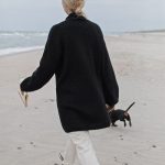 Puffy Sleeves Jacket, Mohair Wool Cardigan Sweater, Knitted minimalist oversize cardigan, Grey woolen women merino cardigan / SOFIA - Image 7