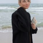 Supreme woolen long cardigan, Knitted women relaxed fit jacket, Merino wool cardigan, Kid mohair hand knit soft sweater SOFIA / melange grey - Image 6