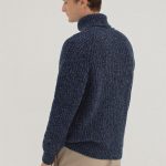 Gray pullover sweater men, Soft merino wool turtleneck, Warm winter knitted sweater, Hand knit soft wool scandinaviand men jumper LAND - Image 6