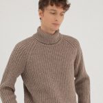 Wool pullover sweater men, Pure merino wool turtleneck, Warm winter men knitted sweater, Hand knit soft wool scandinaviand men jumper LAND - Image 4