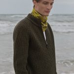 Simple merino wool men pullover, Knitted stylish woolen jumper with zip, Soft wool elegant man sweater, Hand knit cosy pullover ROCK - Image 3