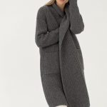 Super Long Knit Coat with Pockets, Long Open Front Jacket, Organic Merino Wool Knit Cardigan: Cashmere Jacket with Pockets / RIVER - Image 8