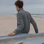 Merino wool men turtleneck, Natural woolen men's pullover sweater, Men's wool pullover, Hand knit wool high neck sweater for man LAND - Image 10